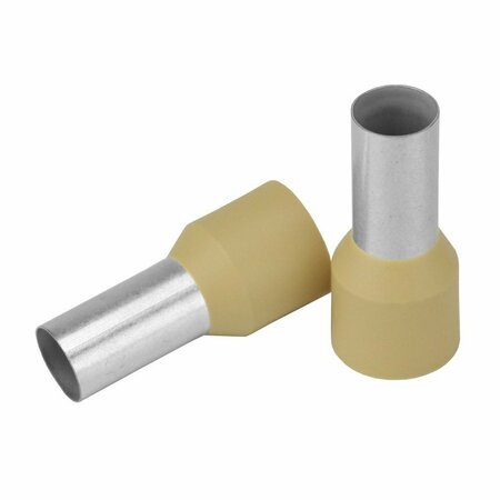PACER GROUP Pacer Beige 2 AWG Wire Ferrule - 16mm Length - 10 Pack TFRL2-16MM-10